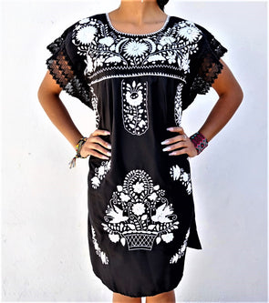 Embroidered Mexican Dress