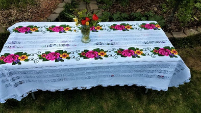 Hand Embroidered Tablecloth