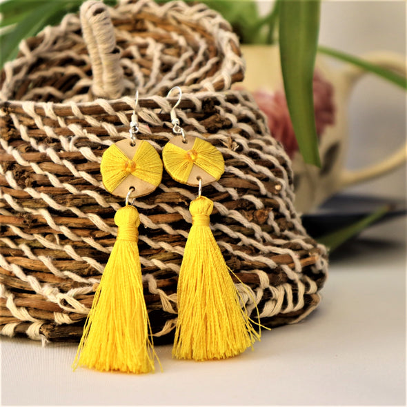 Silk Thread & Gourd Earrings