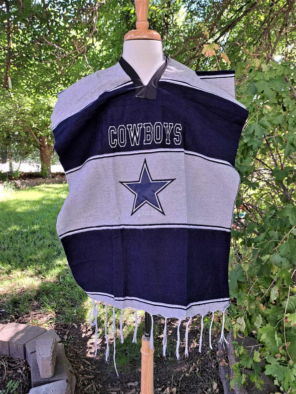 Handmade Fun Inspired Dallas Cowboy Poncho