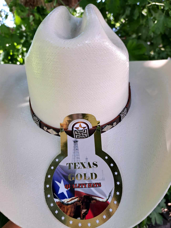Texas Gold Mustang Shantung Cowboy Hats-SIZED