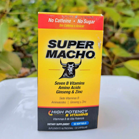 Super Macho Dietary Supplement With Zinc & 7 B Vitamins 50 Softgels