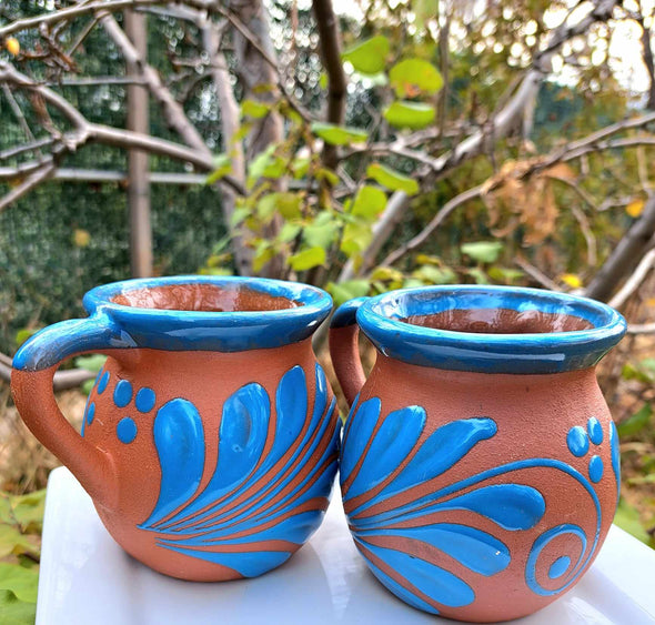 Mexican Ceramic Mug Set- Set De Jarritos Set of (4)
