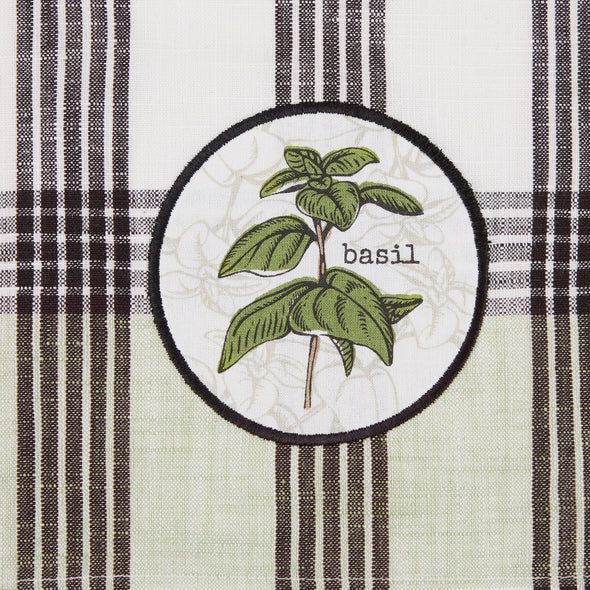 Herb Garden Embellished Dishtowels Set of four