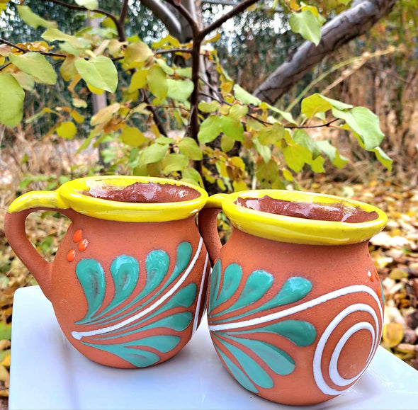 Mexican Ceramic Mug Set- Set De Jarritos Set of (4)