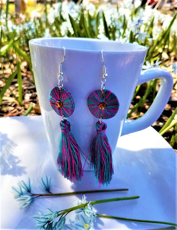 Multicolor Tassel Earrings