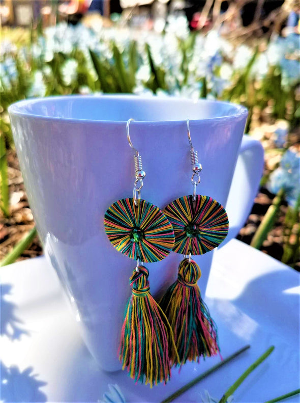 Multicolor Tassel Earrings