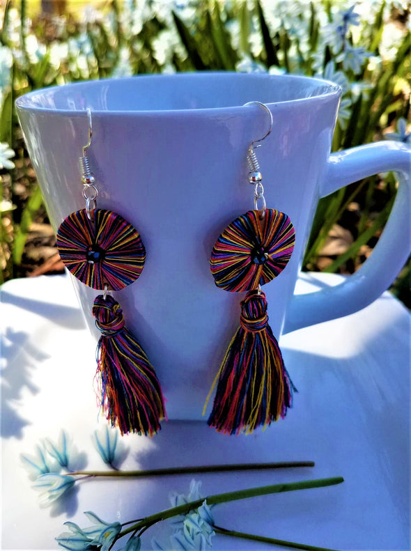 Multicolor Tassel Earrings