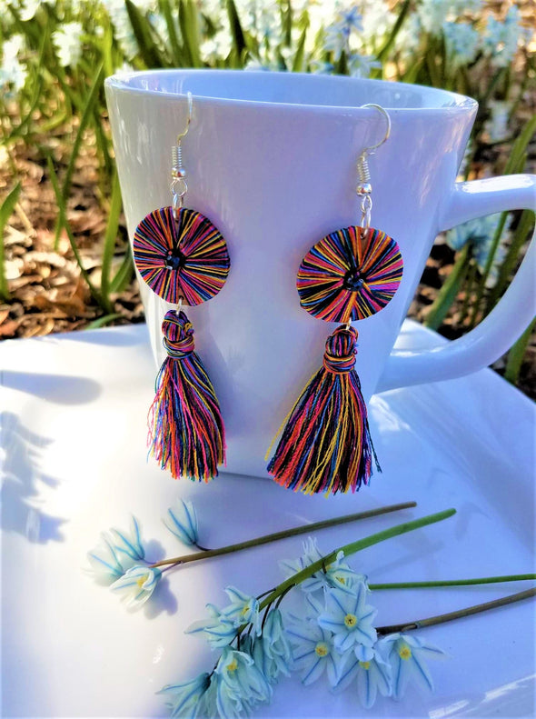 Multicolor Tassel Earrings