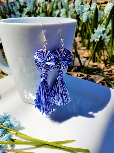 Beautiful Handmade Silk Thread Tassel Earrings