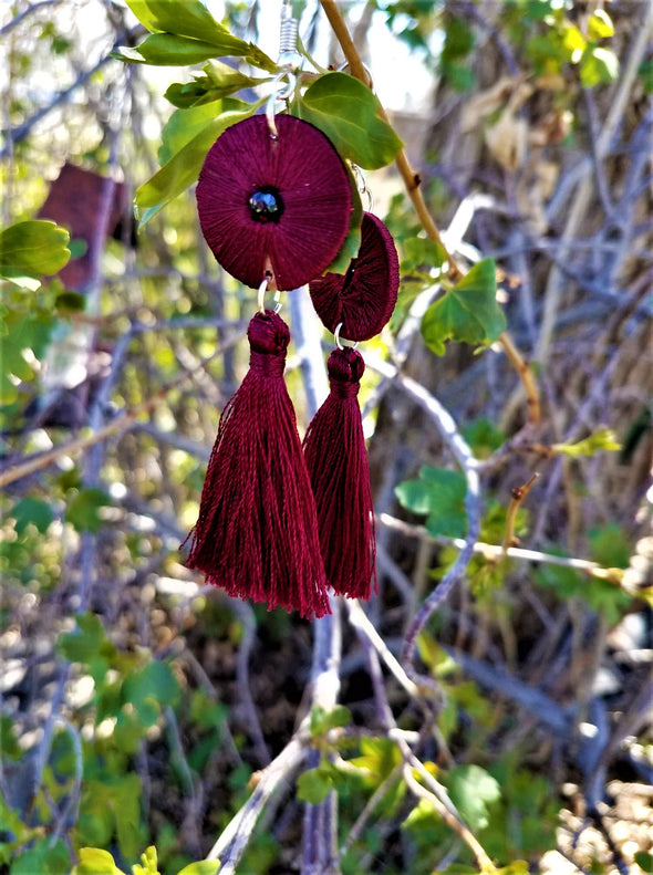 Beautiful Handmade Silk Thread Tassel Earrings