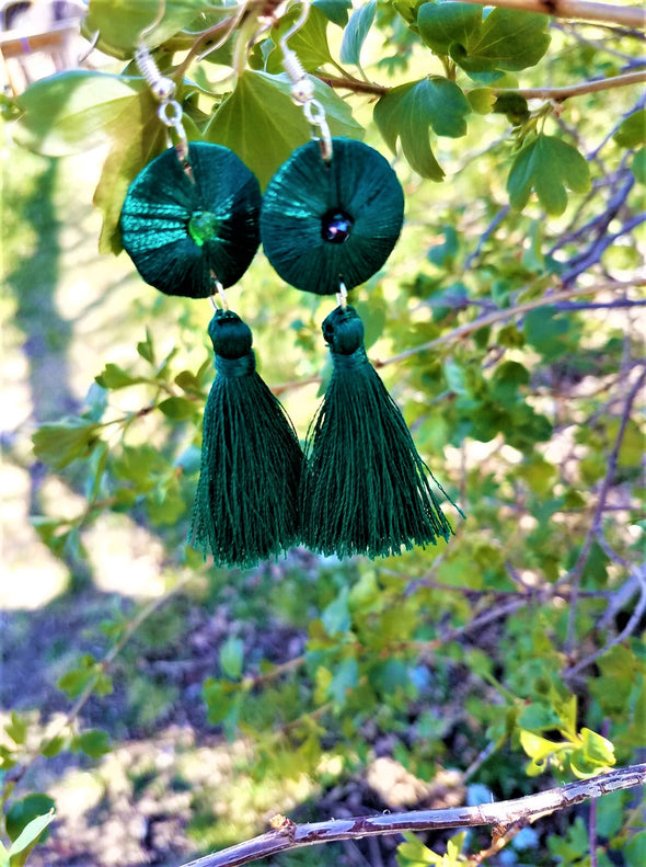 Beautiful Handmade Silk Thread Tassel Earrings