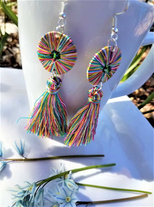 Multicolor Tassel Earrings