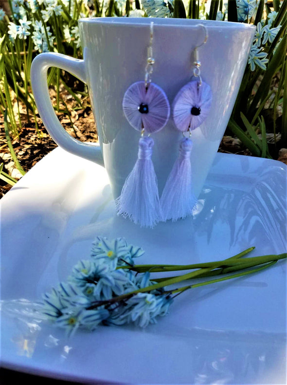 Beautiful Handmade Silk Thread Tassel Earrings