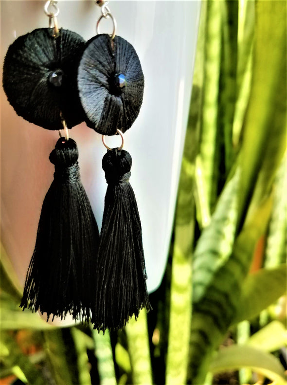 Beautiful Handmade Silk Thread Tassel Earrings