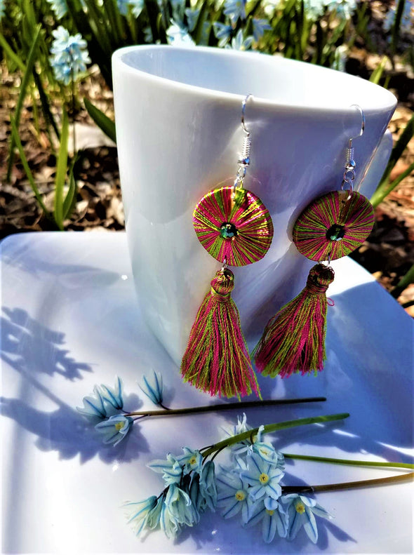 Multicolor Tassel Earrings