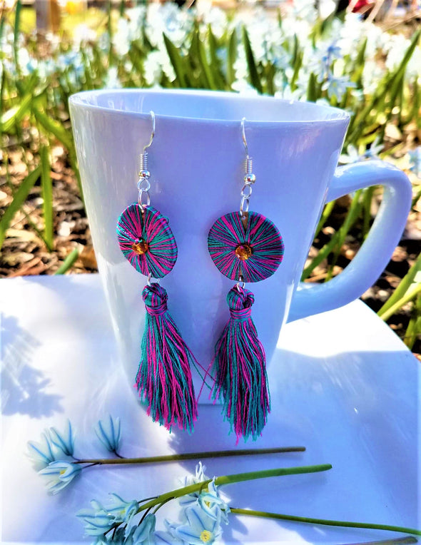 Multicolor Tassel Earrings