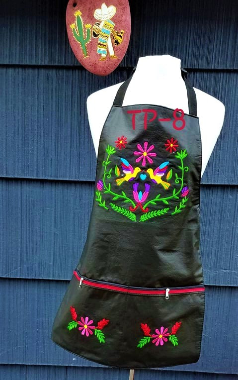 Stylish Embroidered  Vinyl Apron