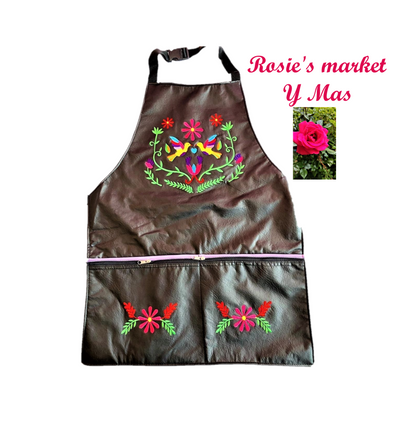 Stylish Embroidered  Vinyl Apron