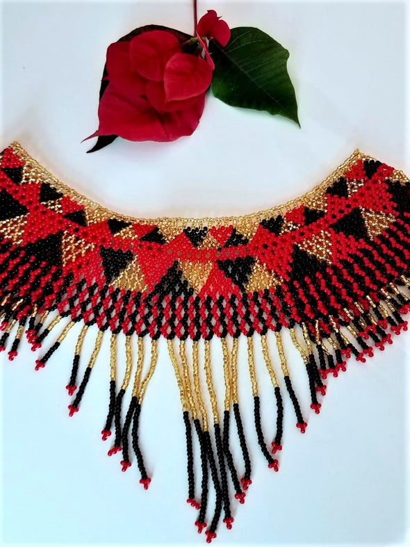 Beautiful Beaded Mexican Huichol Necklace