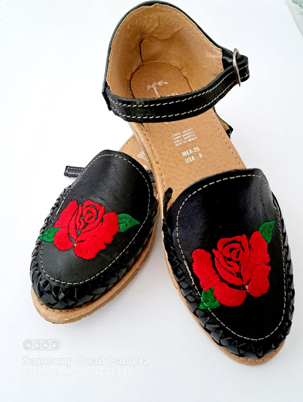 Beautiful Handmade Sunflower Embroidered Flat Shoes