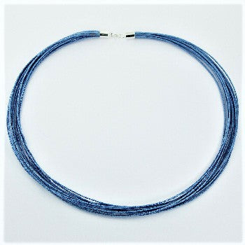 Cotton & Sterling Silver Choker Necklace