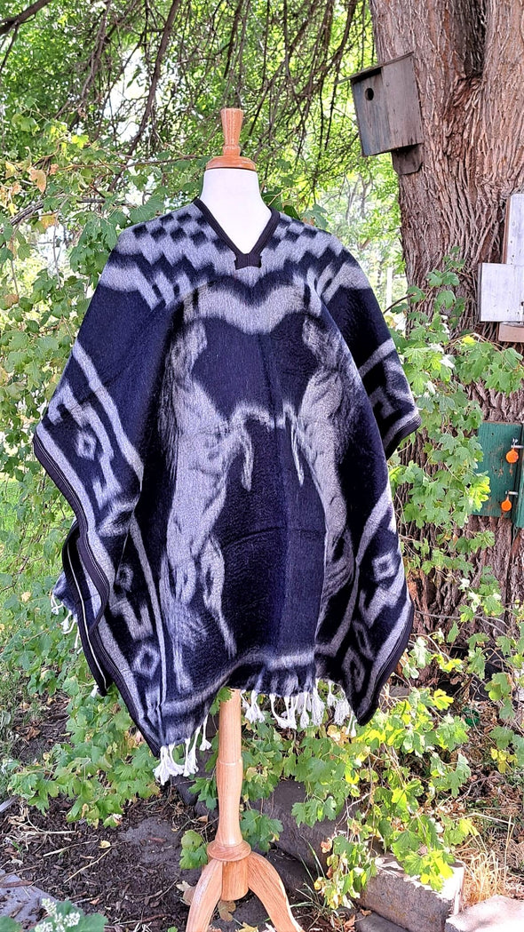 Mexican Men's Warm Poncho-Gaban