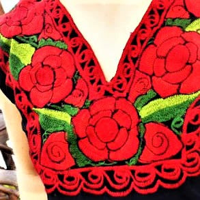 Hand Embroidered Mexican Blouse