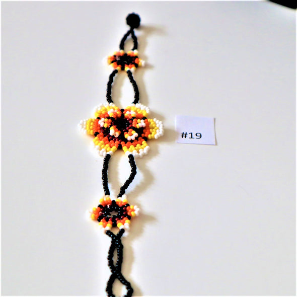 Beautiful Mexican Beaded Huichol Flower Bracelet