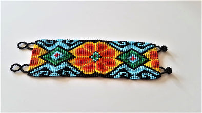 Mexican Handmade Huichol Style Beaded Bracelet