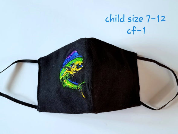 Handmade Embroidered Cotton 2 Layers Child Size Face Mask