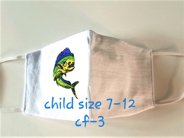 Handmade Embroidered Cotton 2 Layers Child Size Face Mask