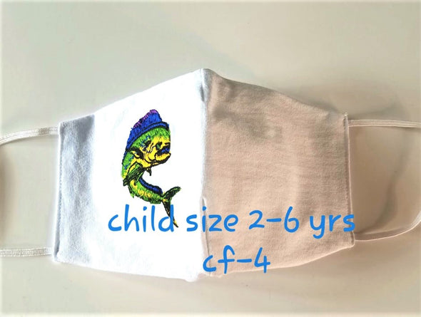 Handmade Embroidered Cotton 2 Layers Child Size Face Mask