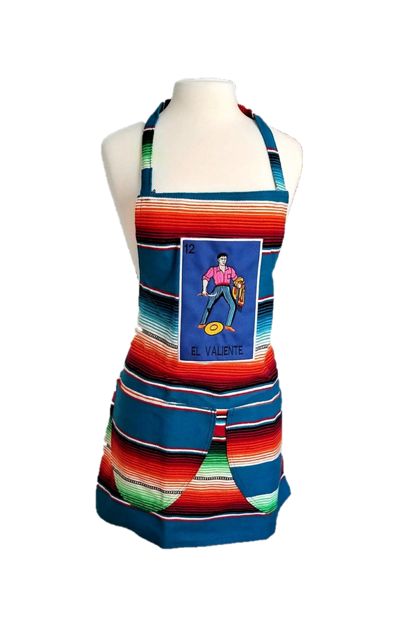 Handmade Traditional Mexican Loteria. Bingo Game Apron