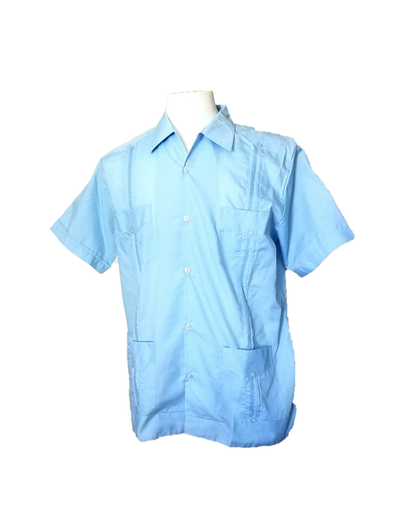 Men's Classic Guayabera Short Sleeve-100% Cotton-Authentic Yucatan