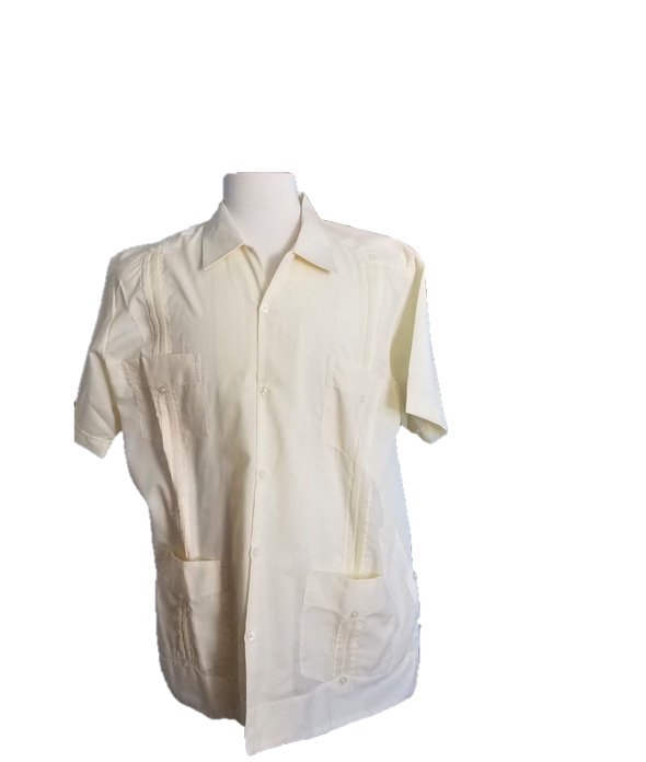 Men's Classic Guayabera Short Sleeve-100% Cotton-Authentic Yucatan