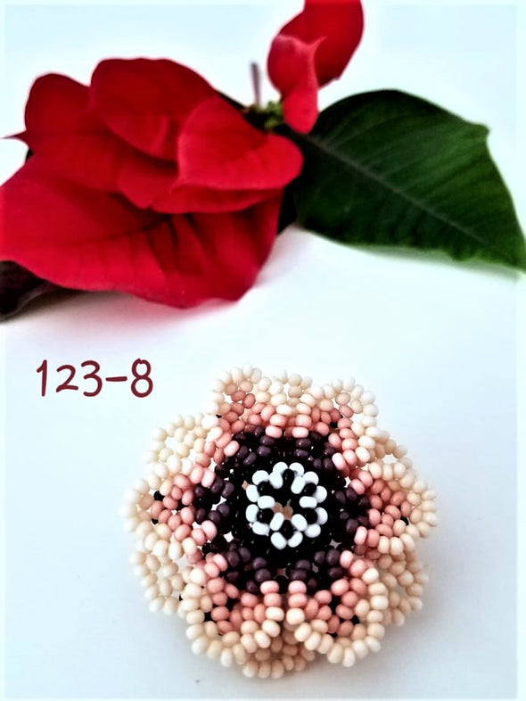 Beautiful Huichol Beaded Flower Ring