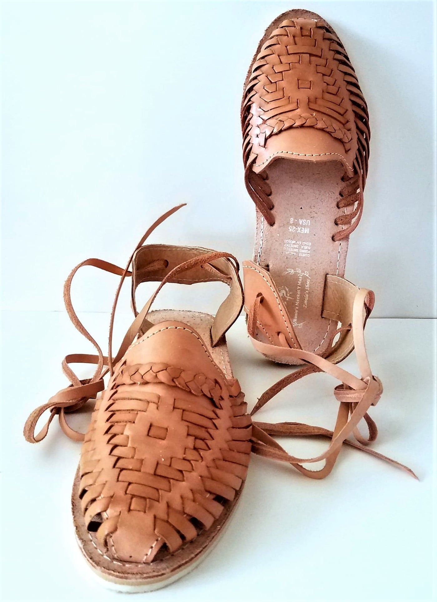 Comfortable Lace Up Mexican Huaraches- Sandals â Rosies Market Y Mas