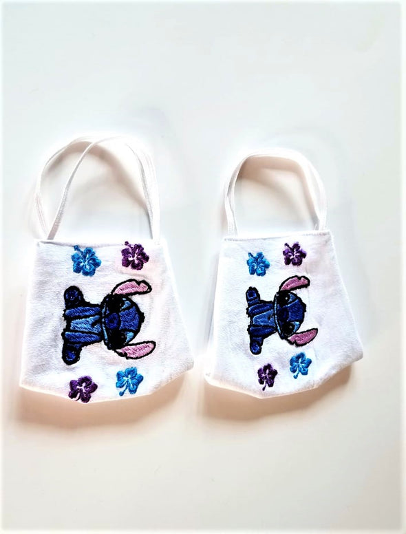 Handmade Embroidered Cotton 2 Layers Child Size Face Mask