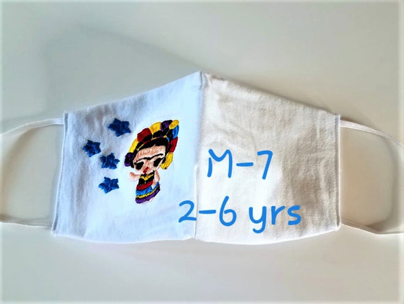 Beautiful Handmade Embroidered Face Mask for Girls 2-12 yrs