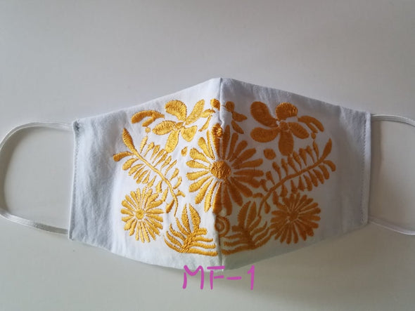 Beautiful Embroidered Mexican Face Mask