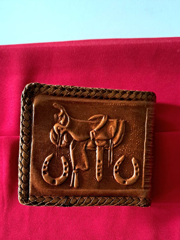 Hand Tooled Mexican Leather Men's Wallet