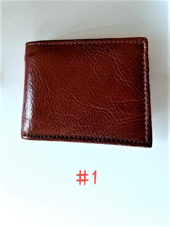 Handmade Mexican Plain Bi-fold Men's Wallets