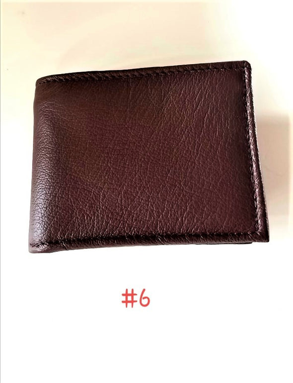 Handmade Mexican Plain Bi-fold Men's Wallets