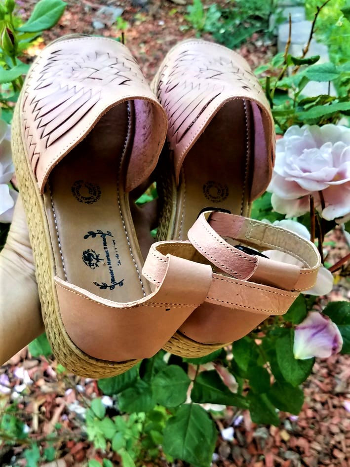 Handmade Platform Light Pink Mexican Sandals – Rosies Market Y Mas