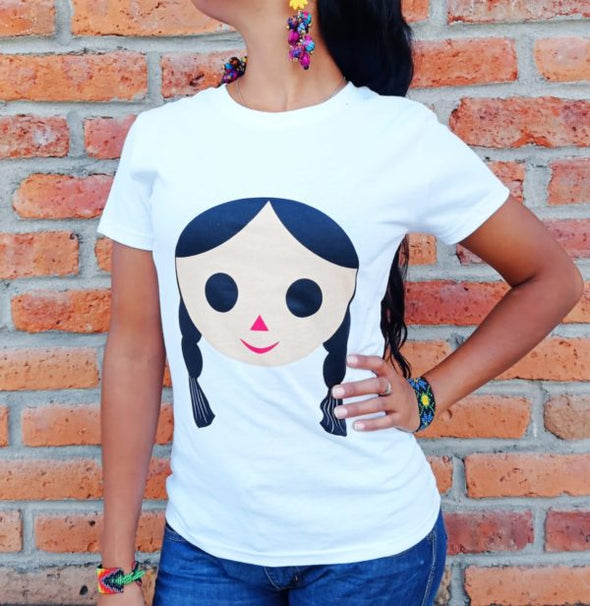 Handmade T-Shirt -Doll Print