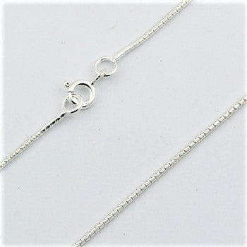 925 Sterling Silver Tube Box 18" Length Chain