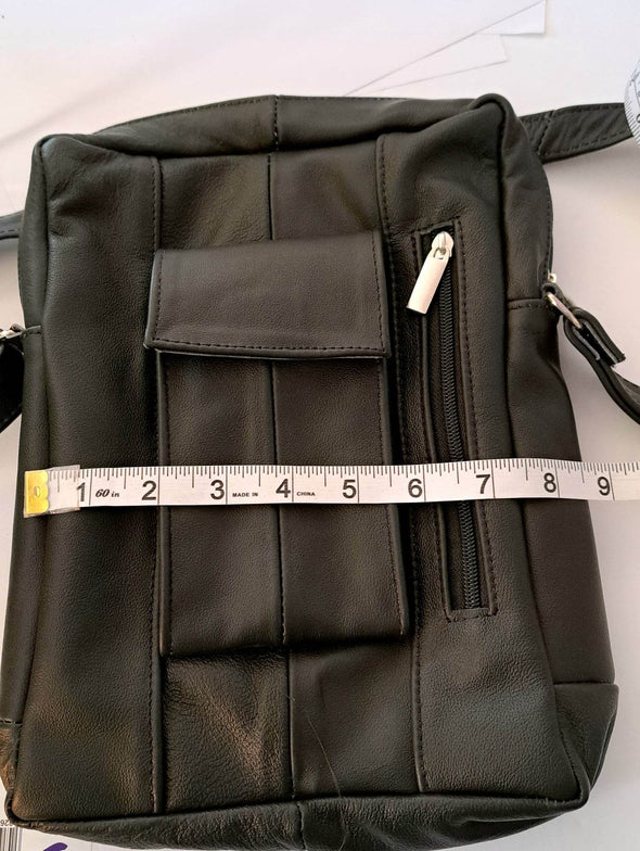 Leather Organizer Cross- Body Travel Bag