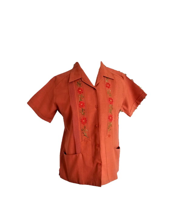 Women's Embroidered Mexican Guayabera Shirt