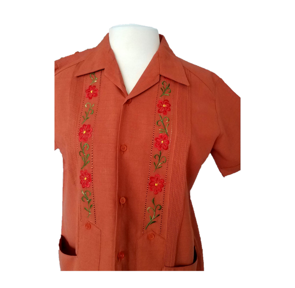 Women's Embroidered Mexican Guayabera Shirt